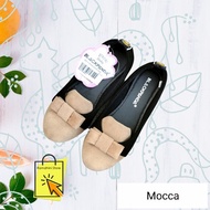 Girls' flat shoes black panda black moca art gemini t2