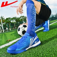 kasut bola budak kasut bola kasut bola sepak budak Pull Back Adult Children Football Boots Broken Sp