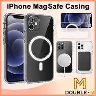 15 Pro Max/15 Plus/14 Pro Max/ 13 Pro/ 12/ 12 Mini/ 11 Pro Max/ XS/ XR MagSafe Transparent Casing Support Wireless Charging Magnetic Case