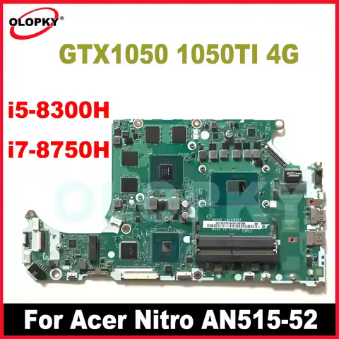 DH5VF LA-F951P for Acer Nitro AN515-52 laptop motherboard with i5-8300H i7-8750H CPU GTX1050 1050TI 