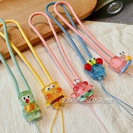 handphone sling strap handphone wrist strap Silicone mini fan USB flash drive keychain cartoon lanya