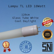 Lampu TL LED 18W 120cm T8 glass tube putih white 18 watt 18 w