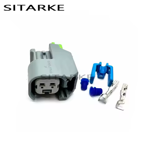 5 Sets 2 Pin Way EV6 1.5 Female Automobile Fuel Line Quick Injector Connectors Plug Socket for 15419