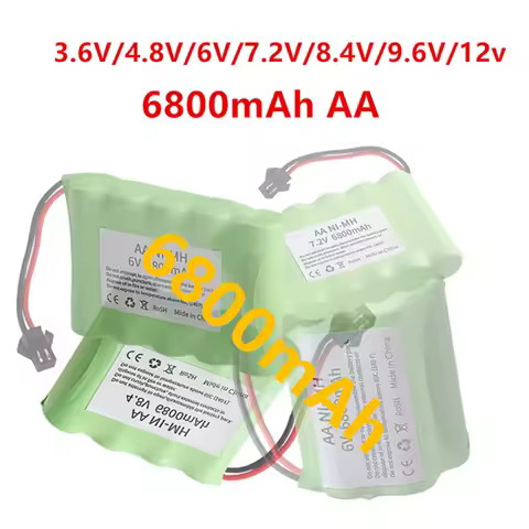 2.4/3.6V/4.8V/6V/7.2V/8.4V/9.6V/12v NIMH 6800mAh AA Battery Pack For Rc toys Cars Tanks Robots Boats