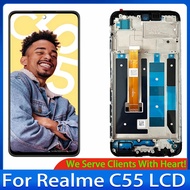 6.72" For OPPO Realme C55 LCD RMX3710 Display Screen Touch Panel Digitizer For Realme C55 Display  L