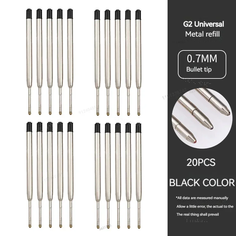 5/10/20pcs L:3.9 In/99mm Ballpoint Pen G2 Refills for Medium Point blue red Black Ink Rods for Writi