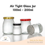 100ml 150ml 200ml Air Tight Glass Bottle, Pudding, Mini Glass Bottle, Honey Bottle, Bird's Nest Glas