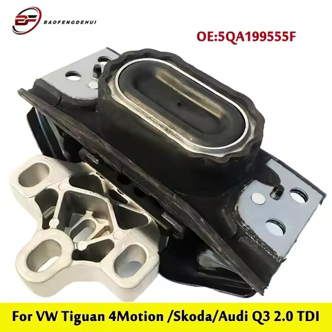 5QA199555F Hydraulic Transmission Gearbox Support for VW Tiguan 4Motion Skoda Rubber Engine Support 