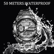 2021 LIGE Sport Men Quartz Digital Watch Creative Diving Watches Men Waterproof Alarm Watch Dual Display Clock Relogio Masculino