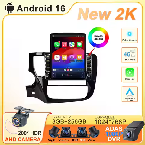 Android 9.7‘’ For Mitsubishi Outlander 3 GF0W GG0W 2012 - 2018 Left Hand Drive Multimedia Car GPS Na
