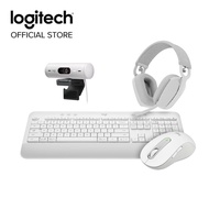 [Combo Set] Logitech M650 Wireless Mouse + K650 Wireless Keyboard + Zone Vibe 100 Headphones + Brio 