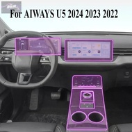 For AIWAYS U5 2024 2023 2022 Interior Accessories Film Transparent TPU Gear Panel Navigation Center 