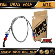 KING DRAG BRAIDED BRAKE HOSE FRONT 96CM REAR 56CM AEROX / NMAX / MIO / SNIPER 150 / RAIDER 150 / MIO