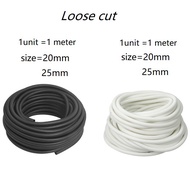 (1M) 20MM(3/4'') 25MM(1') Electrical Conduit Corrugated PVC Flexible Pipe Hose black/white