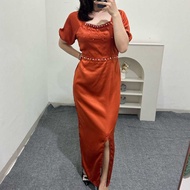 Deres Press Body Dree Import Premium Long Dress Midi Thick Soft And Comfortable Beautiful Girls Dres