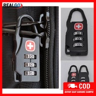 Swiss Numeral Code Luggage Backpack Anti-theft Security Padlock