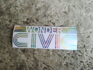 STIKER KACA BELAKANG CIVIC WONDER