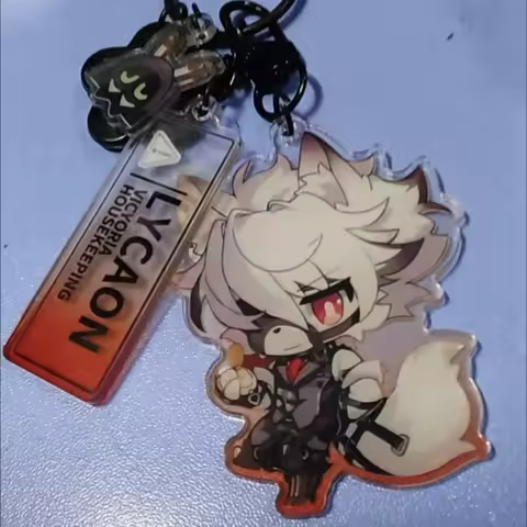 Fashion Zenless Zone Zero Von Lycaon Women Men Jewelry Acrylic Keychains Characters Figures Key Chai