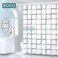 ROCO PEVA Waterproof Bathroom Shower Curtain Waterproof Curtain Langsir Kalis Air