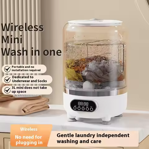 Mini turbo washing machine 3L fully automatic small USB charging portable sock and underwear specifi