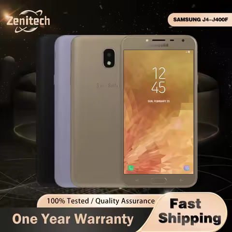 Original Samsung Galaxy J4 J400F Mobile Phone Dual SIM Card 5.5'' 2GB RAM 16GB ROM 13MP+5MP Exynos 7