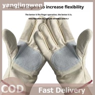 YANGWEN Canvas Gloves Wear-resistant Welder Maintenance Canvas Gloves Double Thickened Protective La