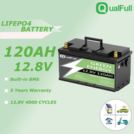 【12.8V 120AH】LiFePO4 Battery with BMS and Voltage Display Lithium Iron Phosphate Battery