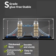 Popmart box rack acrylic display box 10214 London Bridge building block figure transparent storage b