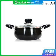 Kitchen Art | Juno Black Hard-Anodized Pot 16cm Double-Handled Kitchen Soup Pot Stew Pot Hot Pot