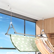 Clothes Drying Rack Towel Stretchable Extendable Length No Need To Drill The Wall Hanger Curtain Rod