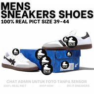 100% BNIB Sepatu Sneakers Casual Kasual Pria Classic OG leather X BAPE Ape Sta White Black gum Size 