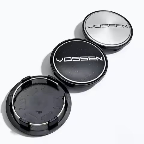 4pcs 69mm ( Clips 56mm ) Vossen Logo Emblem Badge Car Wheel Center Caps Rim Hubcaps Wheel Hub Dust C