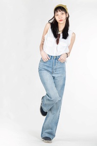 Niyom Jeans : รุ่น B203.1 กางเกงยีนส์ ทรงกระบอก