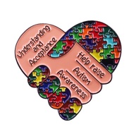 Autism Awareness Brooch,Autism Brooch Puzzle,Puzzle Brooch,Autism Support Pin Accessories