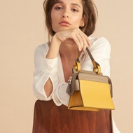 TRACI MICRO Handbag - Minimal genuine cow leather handbag - Brick orange