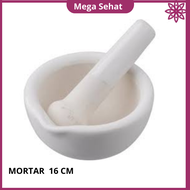 Mortar Stamper Penumbuk Obat Lumpang Alu 16 cm Onehealth