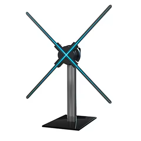16.5 Inch 3D Hologram Fan Projector with 1.2 Inches Thickness and 224 LED Lights for Business Store 