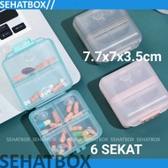 Medicine BOX 6-FOLD VITAMIN TRAVEL PILL BOX Folding Medicine BOX 6SEC