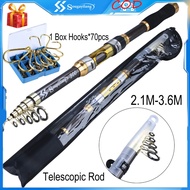 Sougayilang 2.1m/2.4m/2.7m/3.0m/3.6m Spinning Rods Carbon Fibre Ceramic Guide Ring Portable Fishing 