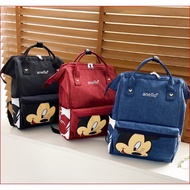 Anello Maternity Mickey Mummy Bag Diaper Large Waterproof Baby Travel Backpack Beg Galas Ibu Anak Ba