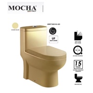 Mocha Water Closet MWC7602RL-GD S Trap One Piece wc Toilet Bowl/ Jamban Tandas Rimless Design / 马桶