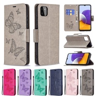 Slim Casing For Samsung Galaxy A51 A71 A11 A21 A31 A41 M11 A03 A21s Luxury Retro Butterfly Wallet Soft Leather Flip Card Slot Stand Skin Protect Cover Case