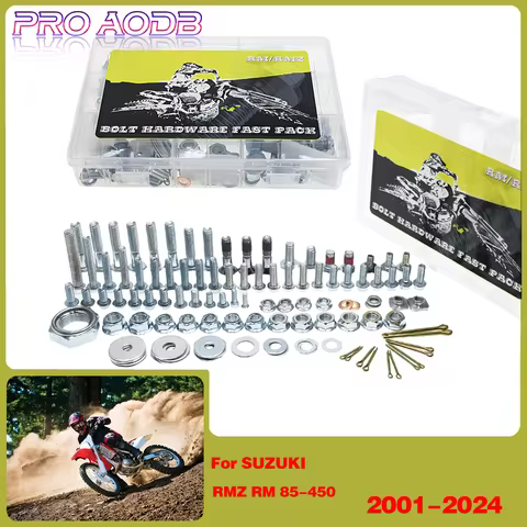 Motocross Hardware Bolt Full Plastics Fastener Kit For SUZUKI RMZ RM DRZ 80 85 125 250 450 CC 2001 2