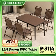 Outdoor Garden Coffee table and chair set Plastic wood leisure table and chair set Balcony Furniture