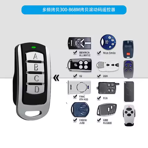 Universal Multifrequency Garage Remote Electronic Gate Control 280-868MHZ 4 in 1 Gate Key Fob Comman