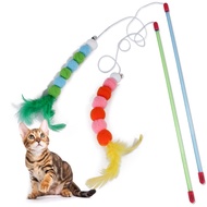 Cat Teasing Stick Cat Toys Fairy Stick Fur Ball Teasing Stick Cat Feather Bell Teasing Cat Toys Pet 