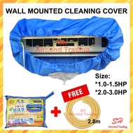 JINSHENG WALL MOUNTED AIR CONDITIONER CLEANING COVER (FREE 2.8M HOSE) 1.0HP-1.5HP 2.0HP-3.0HP CANVAS COVER CUCI AIRCOND