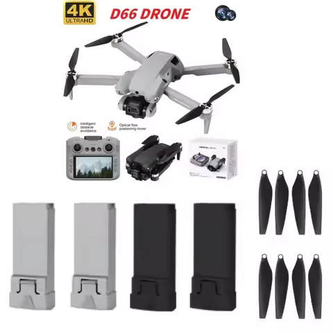 D66 Screen Drone Battery 3.7V 1000MAH Battery/Propeller For D66 Drone Screen Drone Battery Blades D6