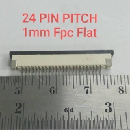 FPC FFC 1.0 mm Pitch 24 Pin Drawer Type Ribbon Flat Connector Bottom Contact