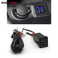 Car Dual Charger Socket USB QC3.0 Fast Charging Quick PD Charging USB Charger For Toyota RAV4 COROLLA CROSS Car Accessories